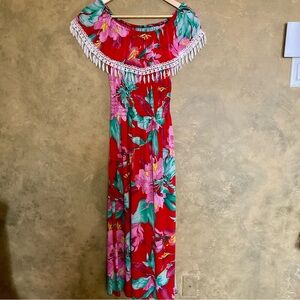 Ruby Toonies Floral Off the Shoulder Maxi Dress